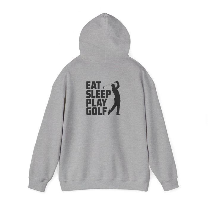 sport grey hoodie with eat sleep play golf design for golfers