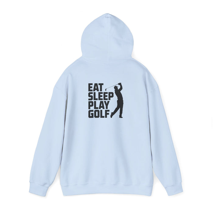 sand hoodie with eat sleep play golf slogan print