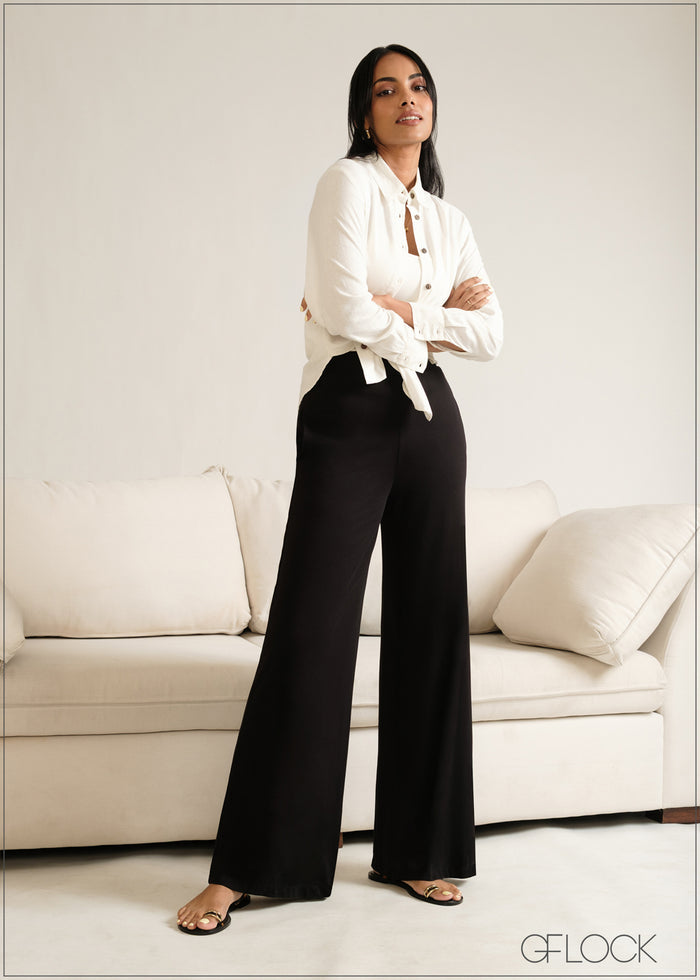 Elasticated Wide Leg Pant - 230526