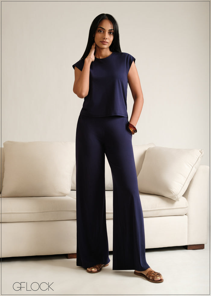 Elasticated Wide Leg Pant - 230526