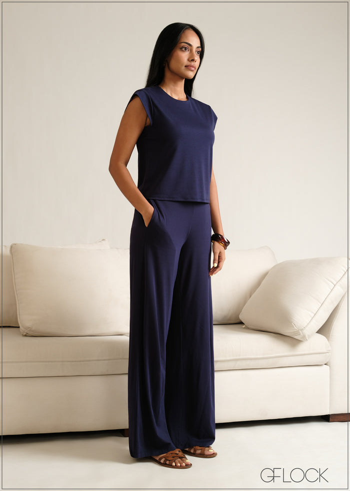 Elasticated Wide Leg Pant - 230526