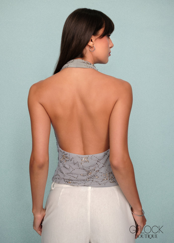 Embellished Halter Top - 250426