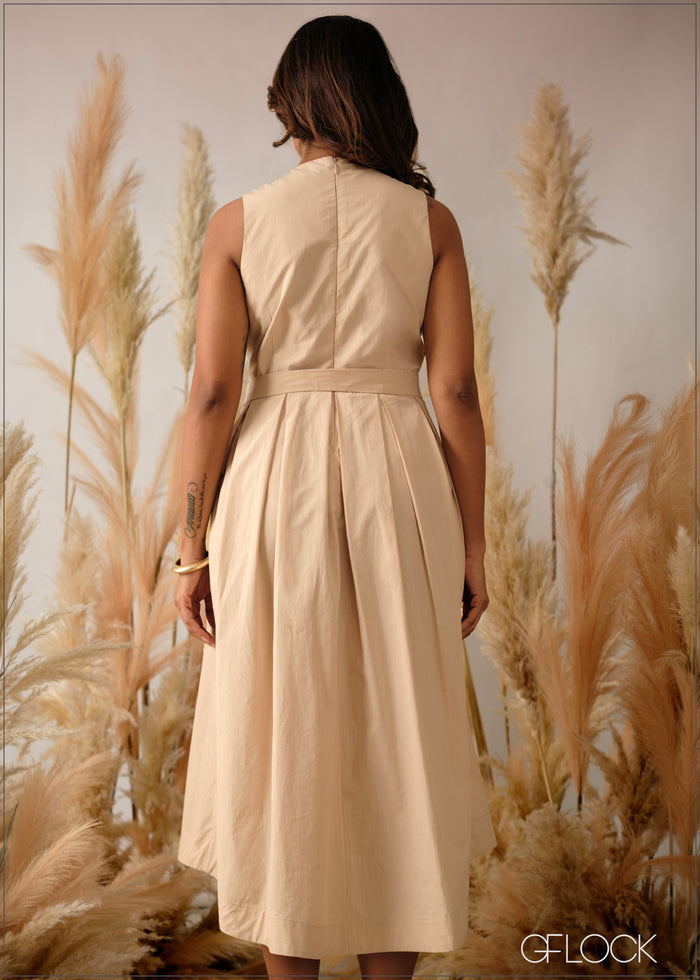 Embroidered High Low Dress - 240626