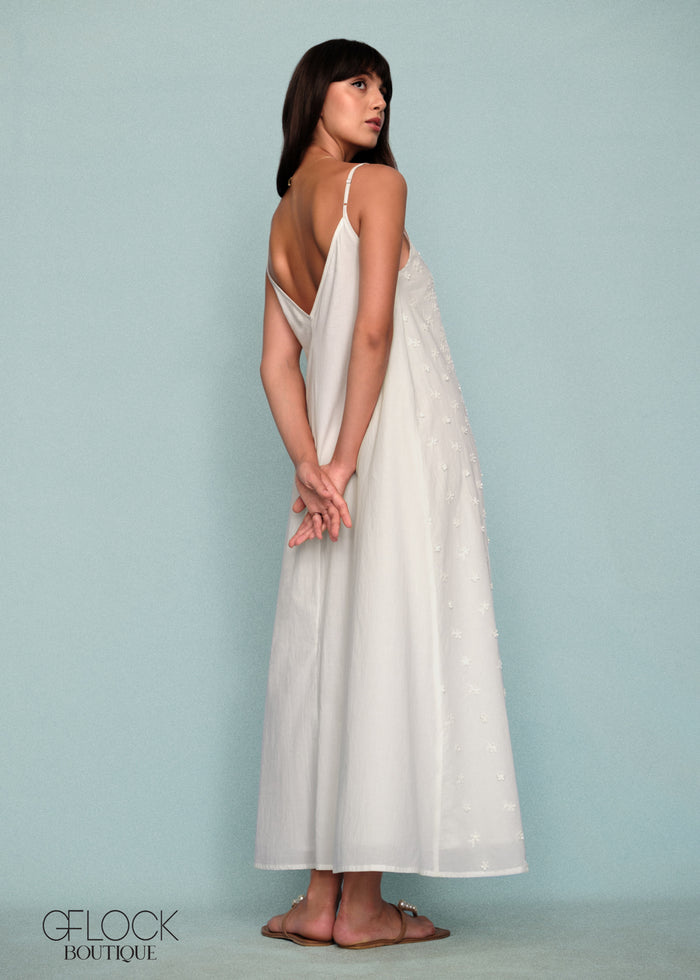 Embroidered Slip Maxi Dress - 250426