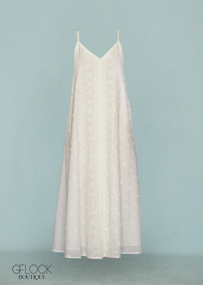 Embroidered Slip Maxi Dress - 250426