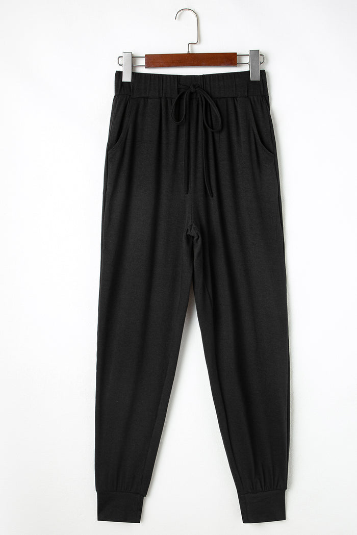 Ensemble de salon noir avec cardigan long fendu et pantalon slim-A WOMAN WE LOVE