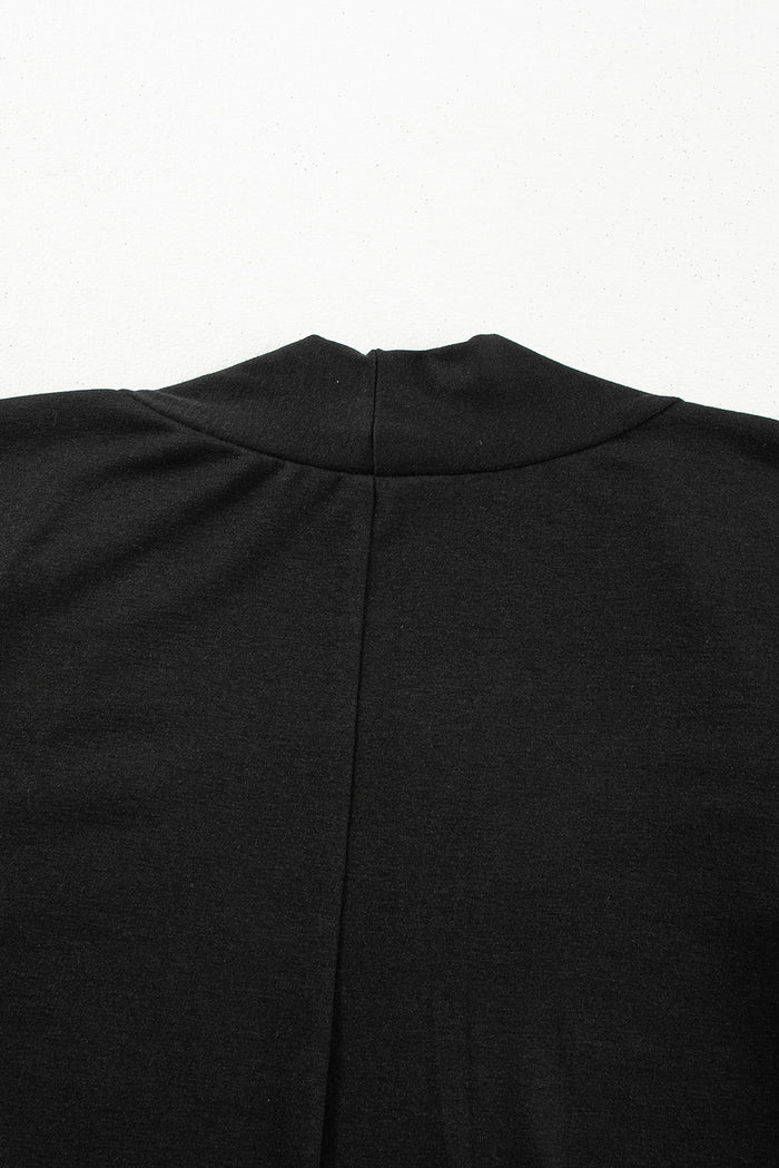 Ensemble de salon noir avec cardigan long fendu et pantalon slim-A WOMAN WE LOVE