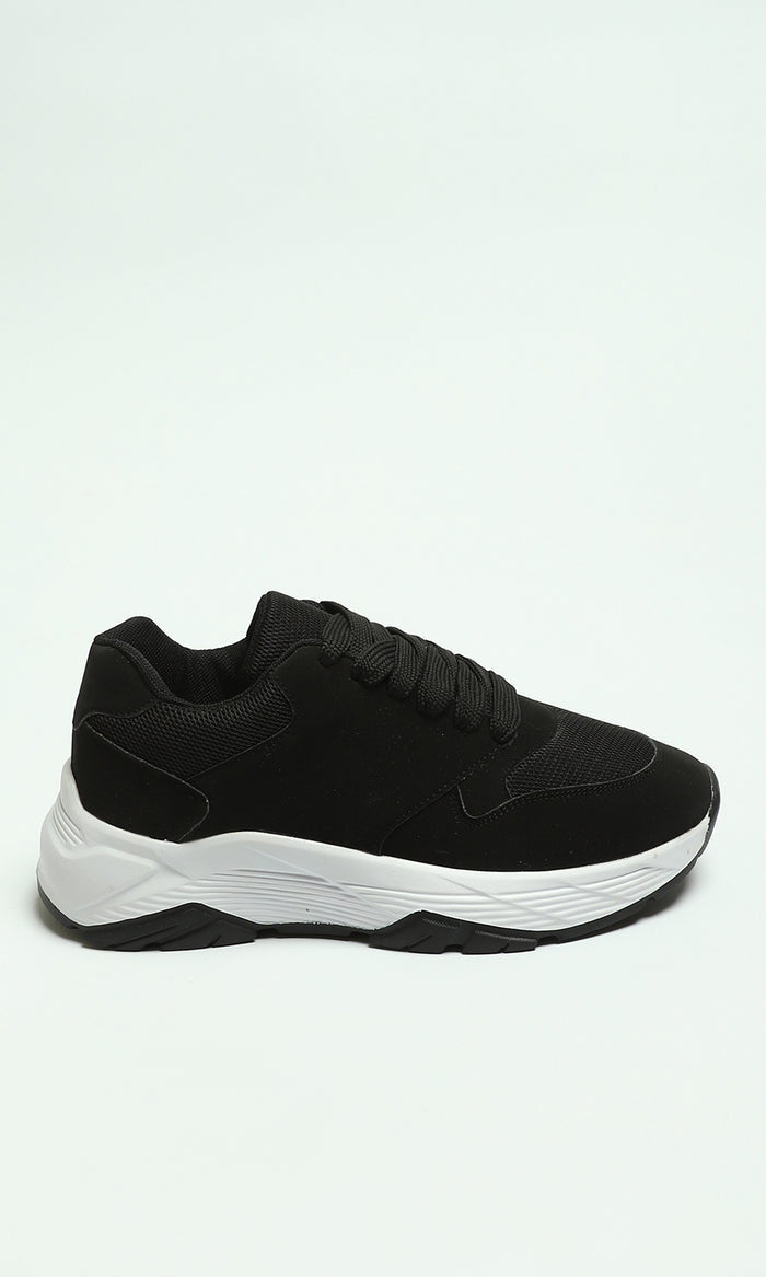 Essential Black Chunky Sole Sneakers