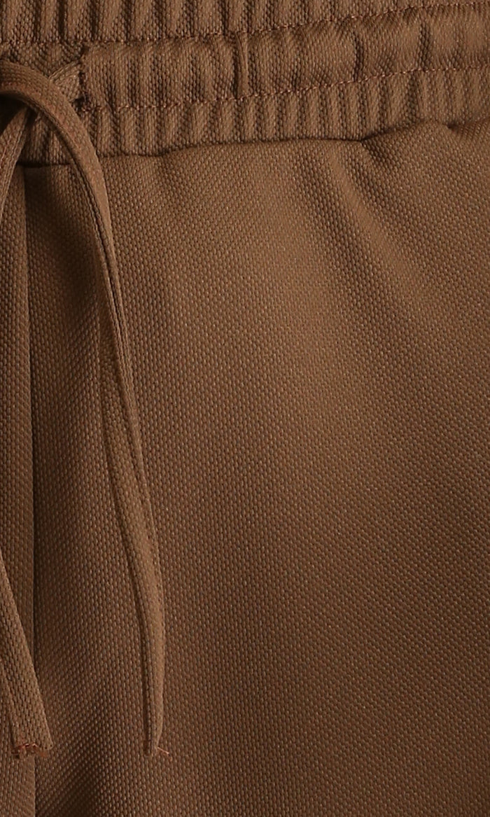 Essential Relaxed-Fit Solid Brown Trouser