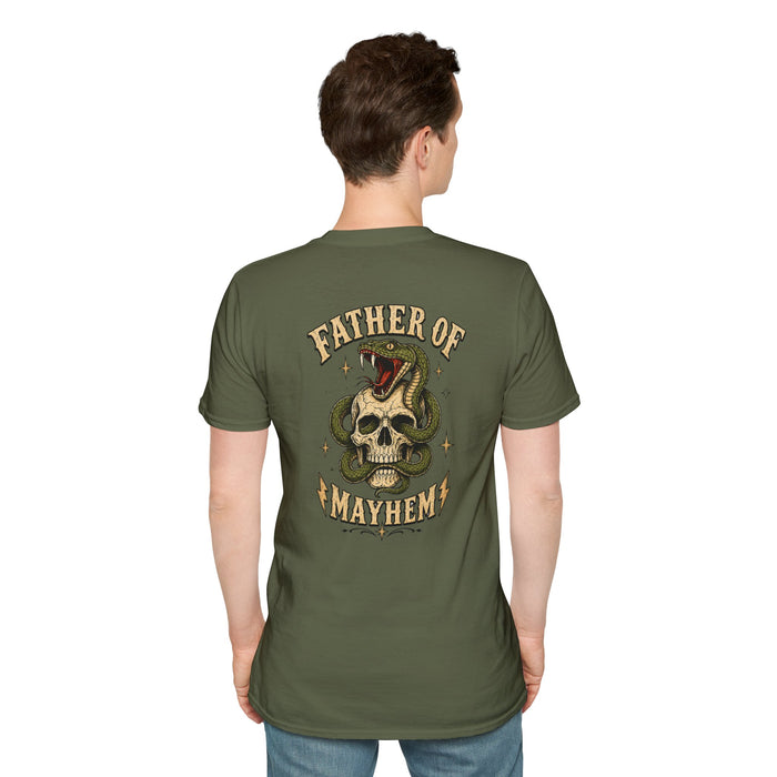 farthor of mayhem t-shirt available in multiple colours for dads