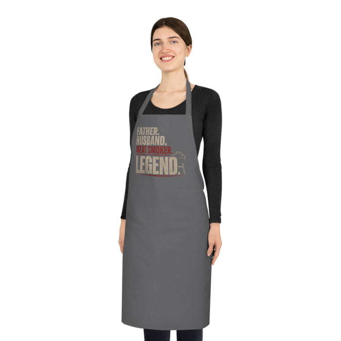 grey apron colour variant with BBQ grill master funny design