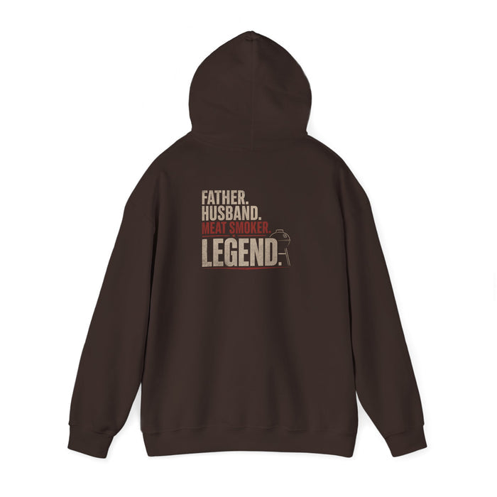 dark chocolate hoodie with funny BBQ smoker design for dad father's day gift