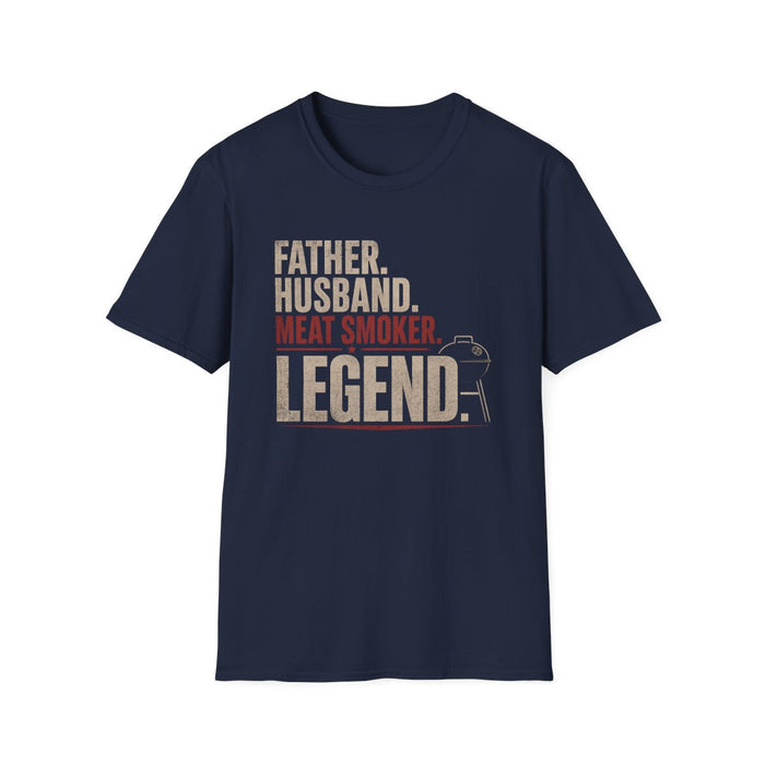 Father Husband Meat Smoker Legend T-Shirt - funny t-shirt by Cheeky Business