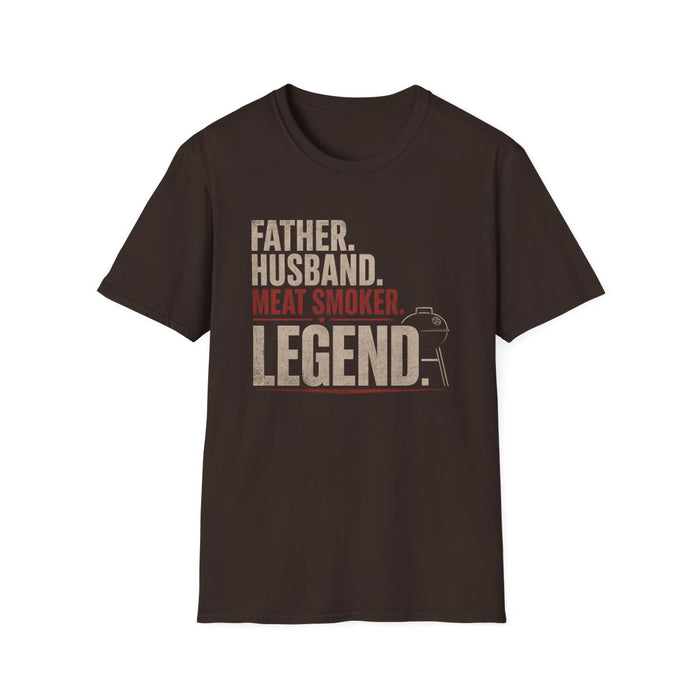 Father Husband Meat Smoker Legend T-Shirt - funny t-shirt by Cheeky Business