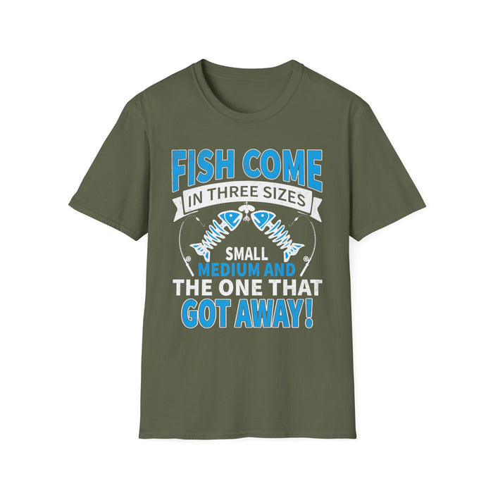 red t-shirt with funny fishing design for dad or angler gift