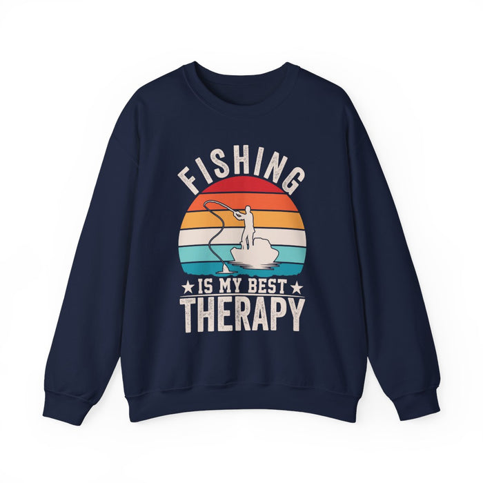 Fishing Is My Best Therapy Sweatshirt - funny sweatshirt by Cheeky Business