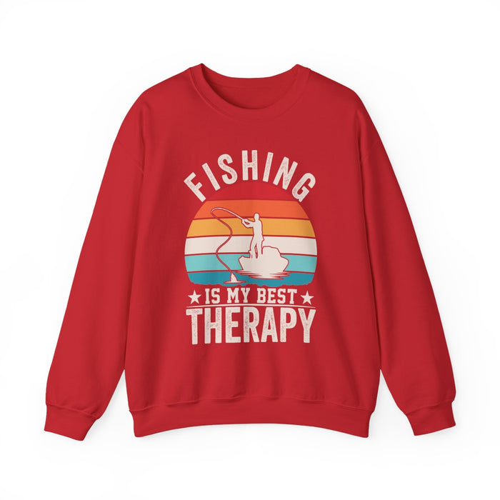 Fishing Is My Best Therapy Sweatshirt - funny sweatshirt by Cheeky Business