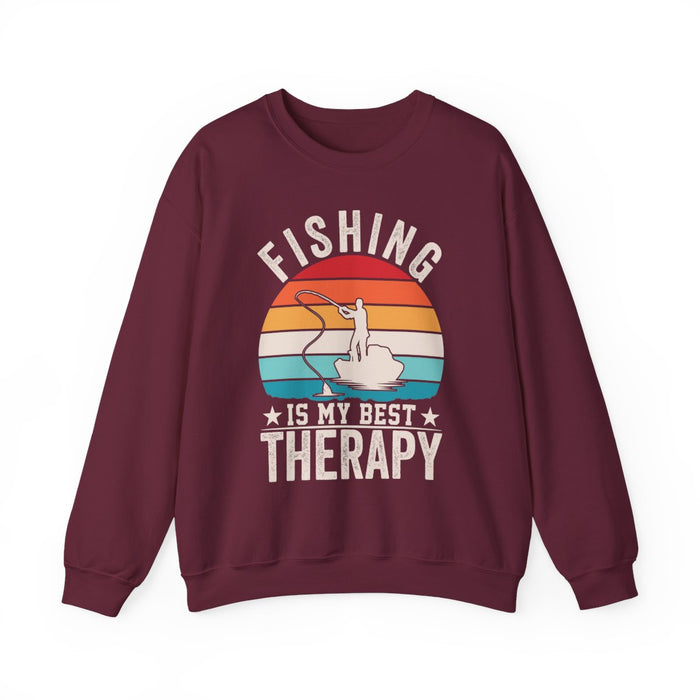 Fishing Is My Best Therapy Sweatshirt - funny sweatshirt by Cheeky Business