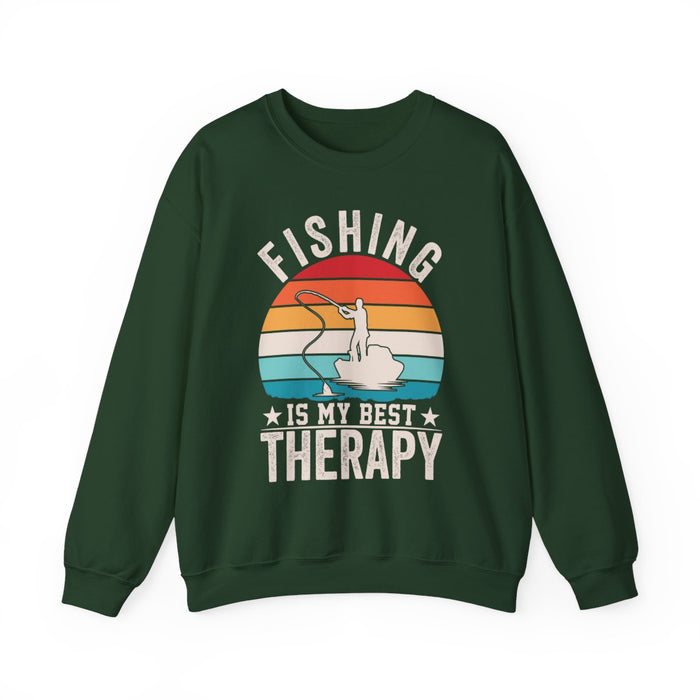 Fishing Is My Best Therapy Sweatshirt - funny sweatshirt by Cheeky Business