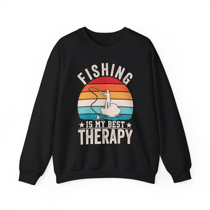 Fishing Is My Best Therapy Sweatshirt - funny sweatshirt by Cheeky Business