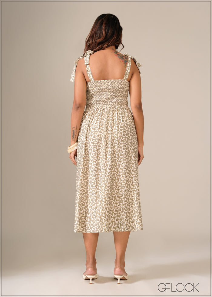 Flared Midi Dress - 130326