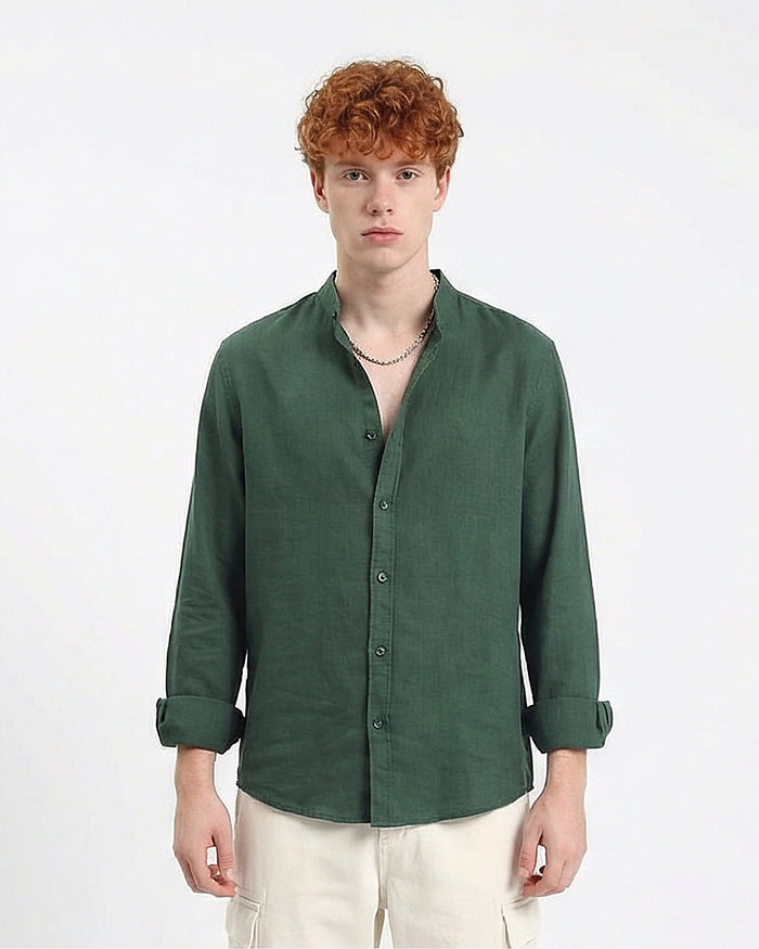 Men's Long Sleeve Shirt - Green