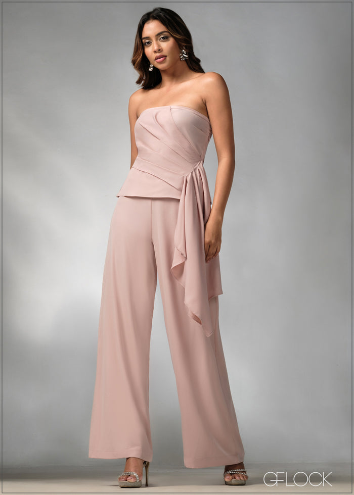Front Pleat Detailed Tube Top - 270625