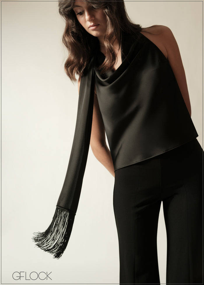 Front Slit Detail Bootleg Pant - 190626