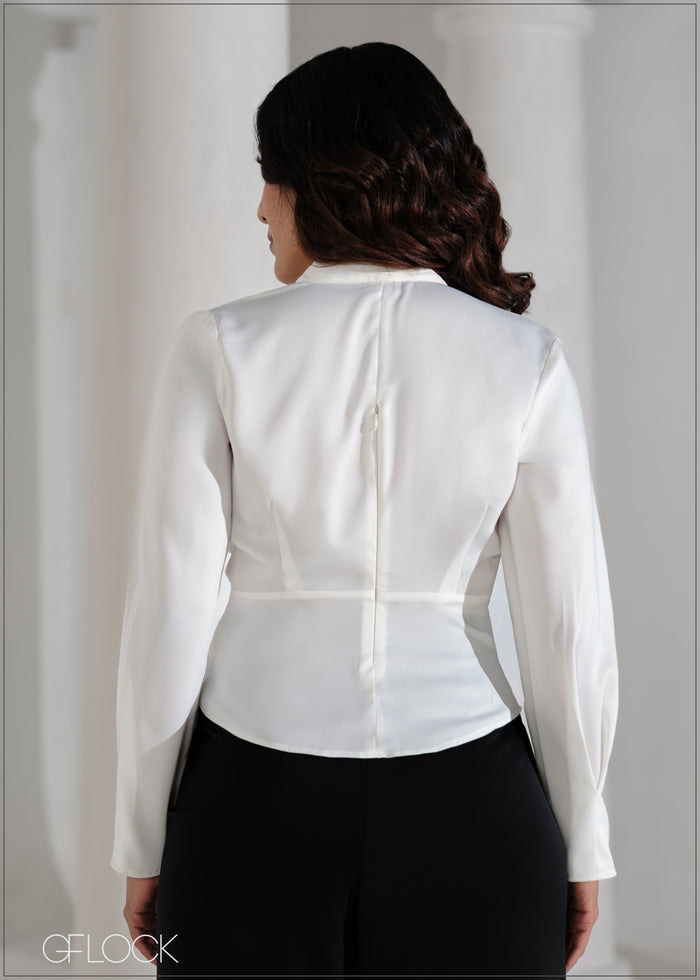Front Wrap Detailed Top - 090625
