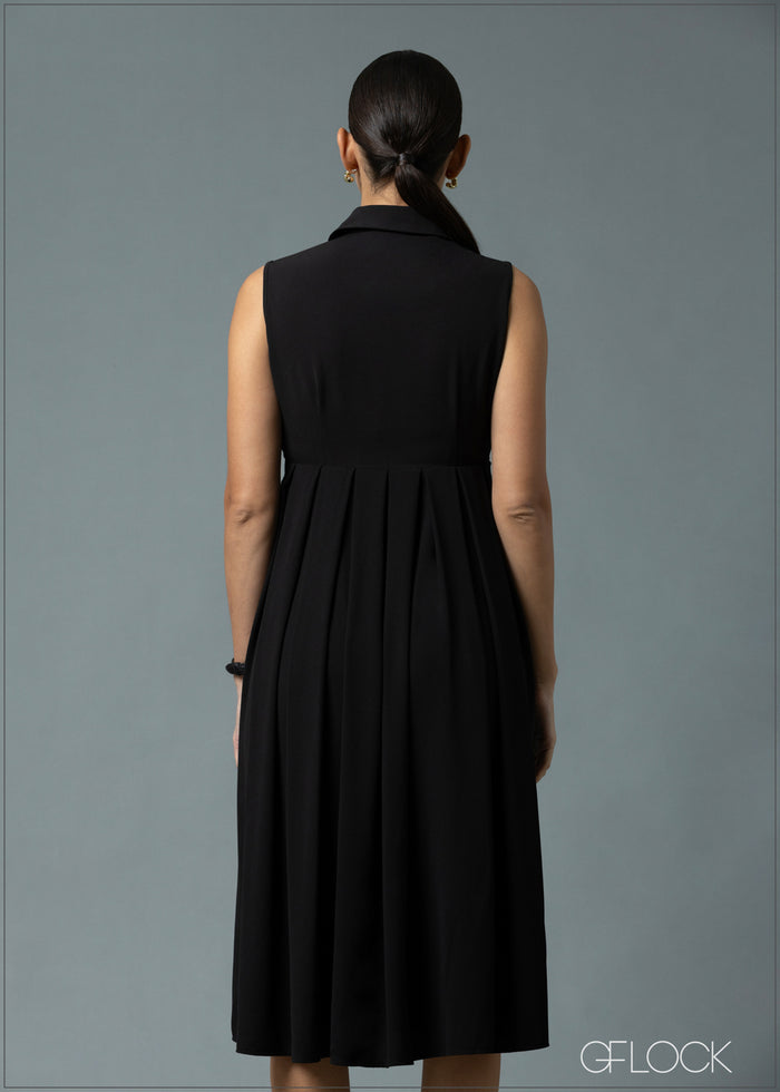 Front Zipper Detail Dress - 220925