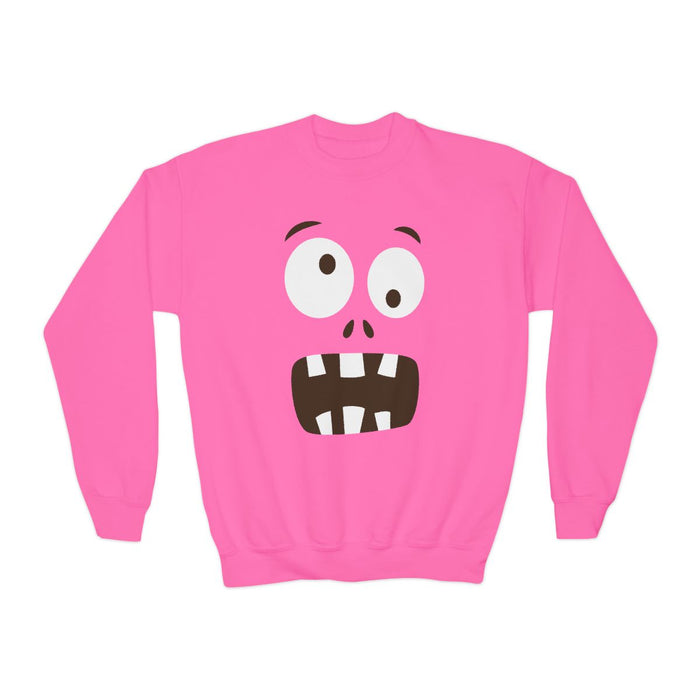 Funny Monster Face Halloween Sweatshirt - funny t-shirt by Cheeky Business