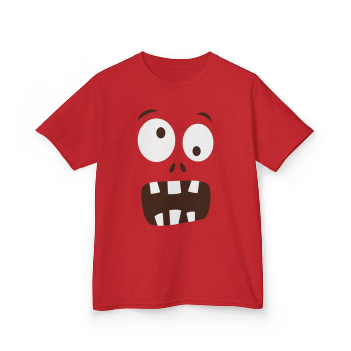 Funny Monster Face Kids Halloween T-Shirt - funny t-shirt by Cheeky Business