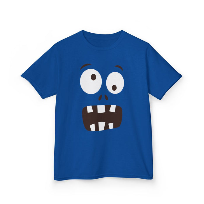 Funny Monster Face Kids Halloween T-Shirt - funny t-shirt by Cheeky Business