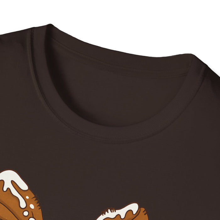 Gingerbread Coquette Bow Christmas T-Shirt - funny t-shirt by Cheeky Business