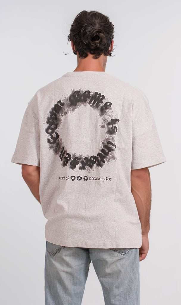 Graphic Print Oversized Crew Neck T-Shirt