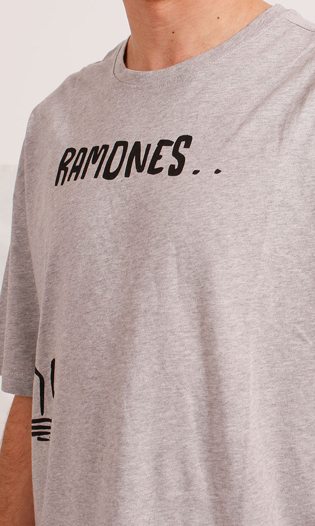 Graphic Print Oversized Crew Neck T-Shirt