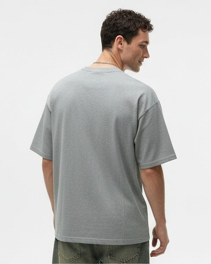Grey Fireball Graphic Oversized T-Shirt - R216570