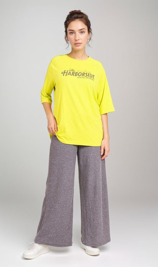 Harborside Graphic Neon Yellow Oversized Tee