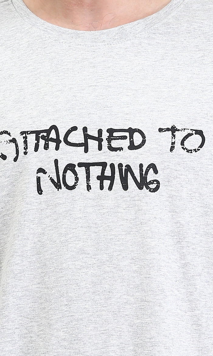 Heather Grey Oversized Graphic Print Tee - R210936