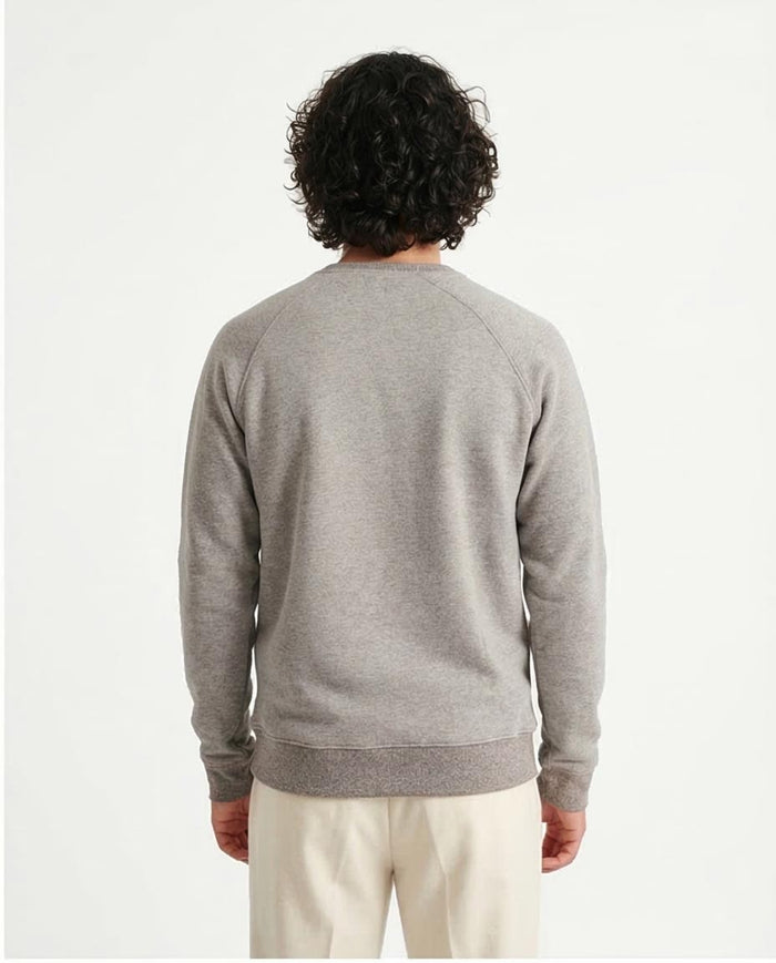 Heather Grey Raglan Sleeve Crewneck Sweatshirt - R206842