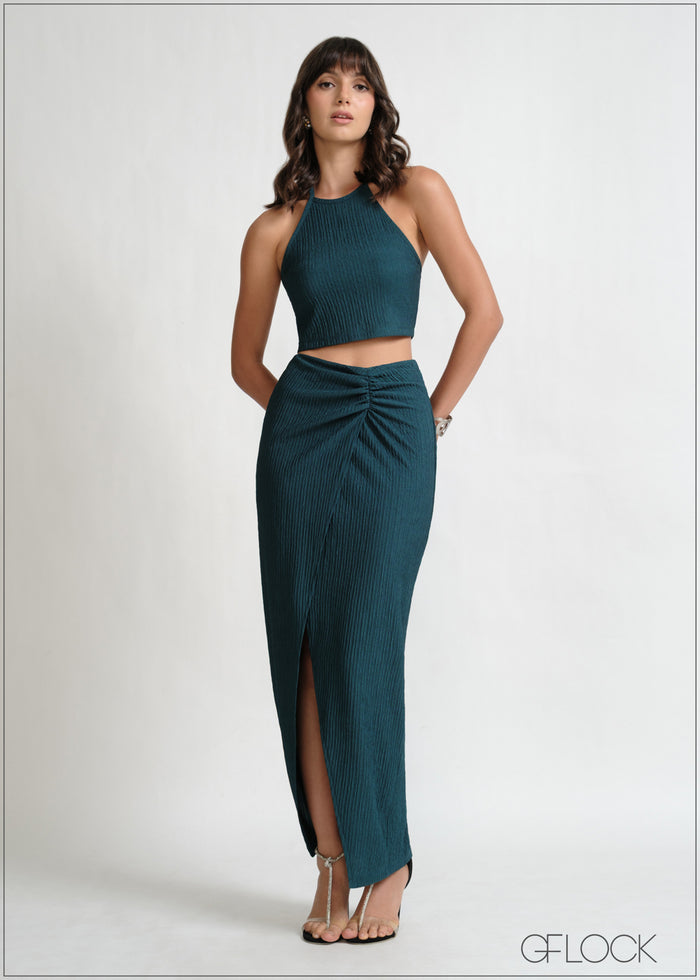 High Neck Sleeveless Crop Top - 270426