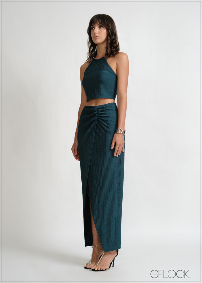 High Neck Sleeveless Crop Top - 270426
