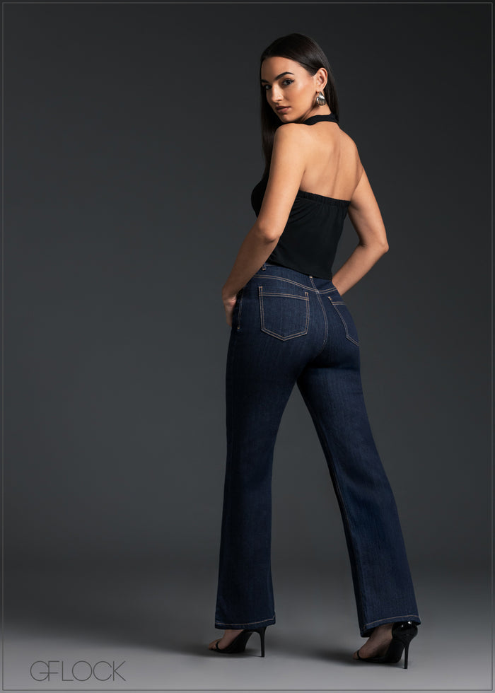 High Rise Flared Jean - Short Length - 170825