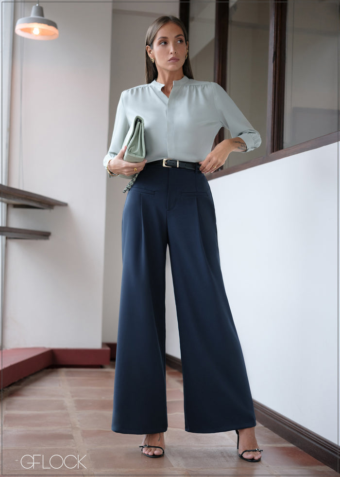High Waist Flare Leg Pant - 070826