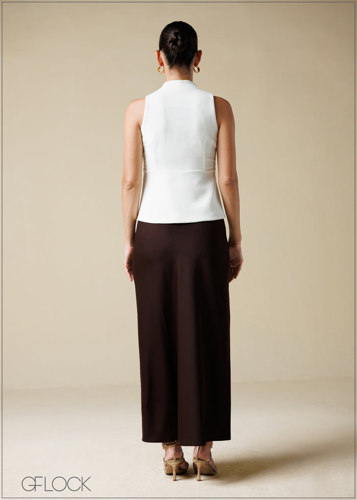 High Waist Maxi Skirt - 250725