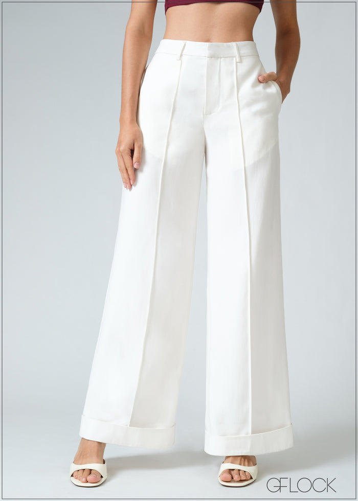 High Waist Pintuck Pant