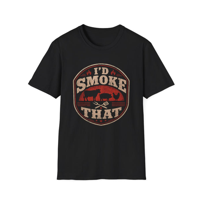 I'd Smoke That BBQ Dad T-Shirt - funny t-shirt by Cheeky Business