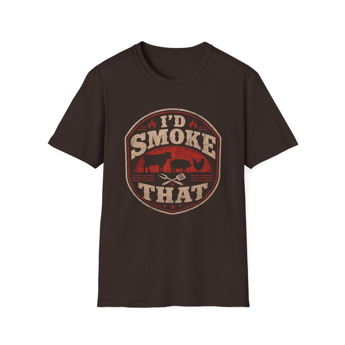I'd Smoke That BBQ Dad T-Shirt - funny t-shirt by Cheeky Business
