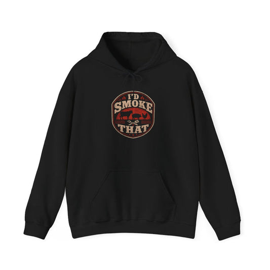 I'd Smoke That BBQ Hoodie - funny hoodie by Cheeky Business