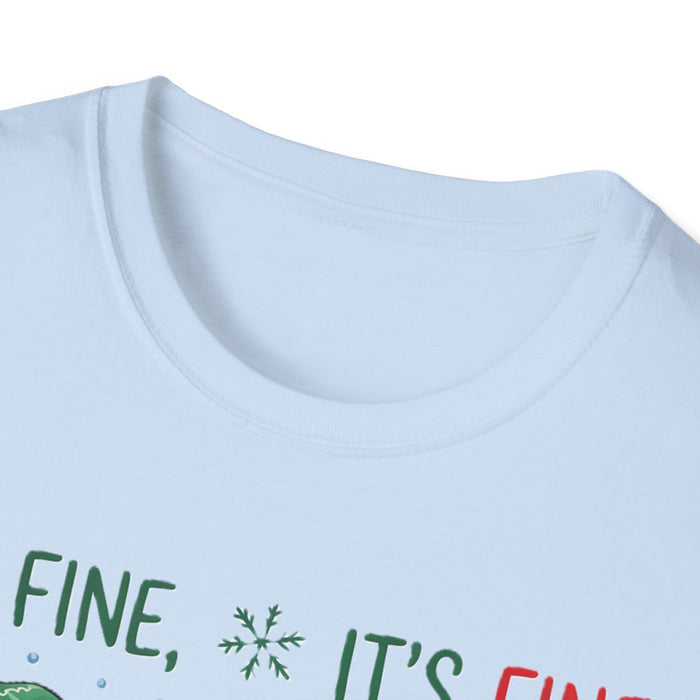 I’m Fine It’s Fine Just Having a Meltdown Christmas T-Shirt - funny t-shirt by Cheeky Business